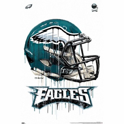 Philadelphia Eagles Official NFL Football Team Theme Helmet Logo Poste –  Sports Poster Warehouse