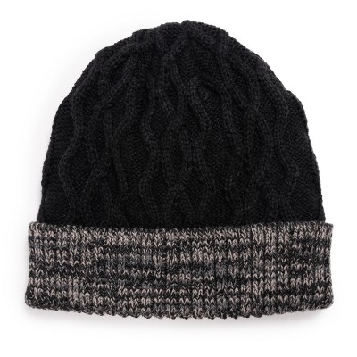 Muk Luks Men's Cable Cuff Cap, Ebony, One Size : Target