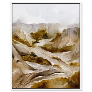 Art Remedy Winter End Rock Mountain Landscape Wall Art Framed - 1 of 4