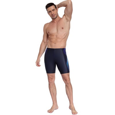 Charmo Men's Thight Swimming Shorts Quick Dry Swim Trunks Elastic Swimwear Boxer Black XL — фото 4