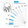 Unique Bargains Plastic Stainless Steel Wire Pipe Cleaning Elastic Straw Brush 10 Pcs - 2 of 3