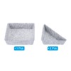 Unique Bargains Felt Square and Triangle Desk Drawer Organizers Tray 3 Pcs - 3 of 4