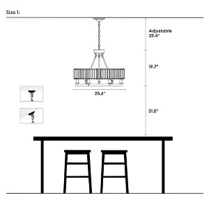 Siljoy Round Modern Rustic Crystal Chandelier - 1 of 4