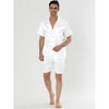 Lars Amadeus Men's Summer Satin Sets Short Sleeve Top and Pants Loungewear Soft Nightwear 2 Pack - 2 of 4