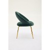 CAVINAS Velvet Fabric Accent Chairs with Curved Backrest,Modern Armless Chair with Golden Metal Legs,Accent Chair for Living Room - 3 of 4