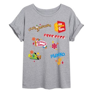 Women's - Price is Right - Game Logos Oversized Graphic T-Shirt - 1 of 4