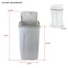 LunaLulinlk White 13 Gallon Kitchen Trash Can, Plastic Swivel Top Trash Can - 3 of 4