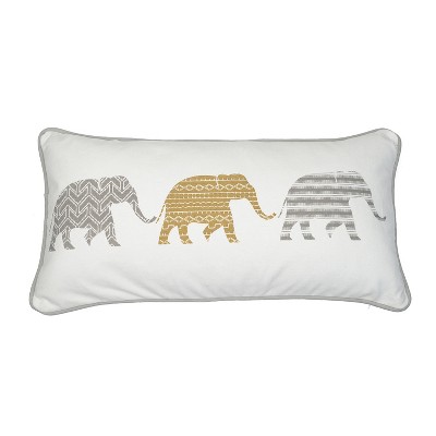 12x24 Kayma 3 Elephant Pillow Gray - Mudhut