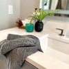 2pc Melange Viscose from Bamboo Cotton Hand Towel Set Charcoal - BedVoyage - 2 of 4