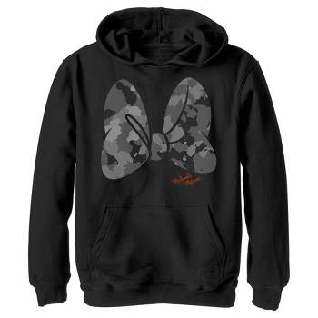 Boy's Disney Minnie Mouse Camo Bow Pull Over Hoodie