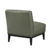 Top Grain Leather Upholstery Solid Wood Accent Chair with Attached Cushions, High-Density Foam Seat and Durable Frame - 4 of 4