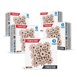 EWA Eco-Wood-Art Twister Maxi Fidget, 3D Wooden STEM Building Kit, Pack of 5 - 1 of 3