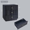 SinCiDo Fluted Nightstand with Charging Station, 21.65" Wide Modern Wood Bedside Table w/3 Storage Drawers for Bedroom, Living Room - 2 of 4
