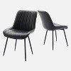 Dining Chairs Set of 2, Upholstered PU Leather Kitchen & Dining Chairs with Whale Backrest,Chair with Padded Seat and Metal Legs for Restaurant/Cafe - 4 of 4