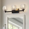 DORESshop 6 in. Height 3-Pack Clear Globe Glass Lamp Shade 1 in. Fitter Width Vanity Pendant Flush Mount Light Shade - 3 of 4