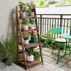 Artloge 4 Tier Ladder Shelf Storage Rack 43" Tall Foldable Corner Bookshelf Heavy Duty Plant Stand for Patio Garden - 2 of 4