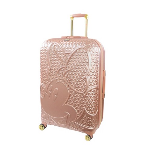 Ful Disney Textured Mickey Mouse 29in Hard Sided Rolling Luggage, Rose Gold