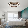 Bella Depot 19" Brown Ceiling Fan with Dimmable LED Lights and Remote 6-speed Reversible Motor - 3 of 4