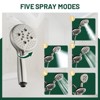 Cobbe Single Handle Wall Mounted Dual Shower Head with 5 Settings Hand Shower and Rain Shower Head and Tub Spout Shower Set Brushed Nickel - 3 of 4