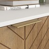White and Gold Storage Cabinet with 2 Doors, Modern Buffet Sideboard Cabinet, Kitchen Buffet Cabinet with Storage Sideboard Buffet for Living Room - 3 of 4