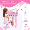 Whisen 37-Key Kids Grand Piano Toy Set with Stool, Child-Friendly Design for 3-6 Years Old - Pink - 4 of 4