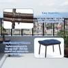 Bigget Outdoor Steel Rattan Patio Egg Lounge Chair, Blue - 4 of 4