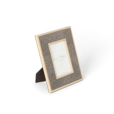 Park Hill Cow Hide Leather Photo Frame, Small, Holds 4x6 Photo