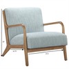 COWLOWN Mid Century Lounge Chair, Solid Wood Frame Accent Chair with Textured Upholstery - 2 of 4