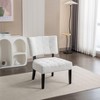NicBex Leather Accent Chair,Upholstered Living Room Chairs with Mid-Height Tufted Backrest,Modern Armless Chair,Accent Chairs for Living Room - 2 of 4