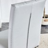 CAVINAS Velvet Armless Chairs, Dining Chairs with Metal Legs, Grid and Buckle Design for Kitchen, Conference Room, Living Room - 2 of 4