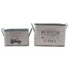 Fall 6.25" Farm Fresh Pumpkins Buckets St/2 Truck Vintage-Style  -  Decorative Container Sets - 2 of 3
