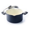 GreenPan Rio 6qt Covered Stock Pot with Strainer - Black - image 2 of 4