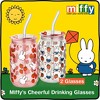 Dragon Glassware | Miffy 16 oz Strawberry Drinking Glasses Set of 2 - 2 of 4