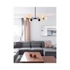 Elegant Lighting Briggs 36 inch pendant in black with white shade - 2 of 4