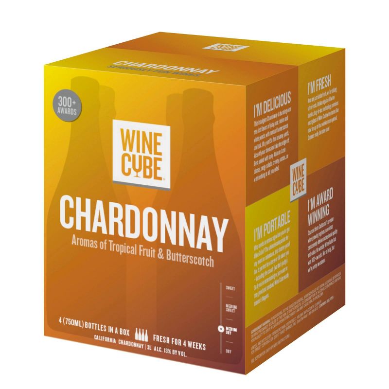 Chardonnay White Wine - 3L Box - Wine Cube&#8482;, 1 of 8