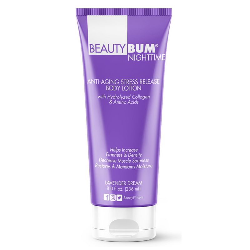 BeautyFit BeautyBum NightTime Anti-Aging Stress Release Body Lotion - Anti-Aging Body Lotion - Lavender Dream - 8 oz, 1 of 4