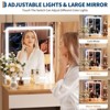 Vanity Desk with Mirror and Lights - Modern Makeup Dressing Table with Outlets, Storage Stool, 4 Drawers & Hair Dryer Holder - 4 of 4