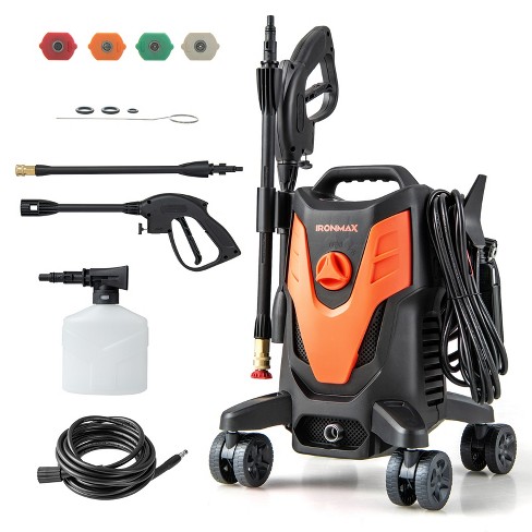 Ironmax 2400 Psi High Pressure Cleaner Machine Electric Pressure Washer  With 4 Wheels Orange : Target