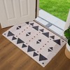 VECELO Front Door Mat Welcome Mat, Absorbent Muddy Kitchen Rugs, Non-Slip Rubber Backing Doormat - 2 of 4