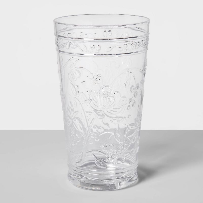 22oz Plastic Floral Embossed Tall Tumbler - Opalhouse&#8482;, 1 of 2