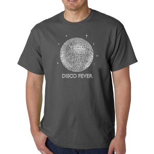 LA Pop Art Men's Word Art T-shirt - Disco Ball - 1 of 4
