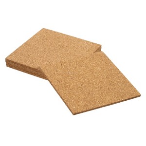 Unique Bargains Thickened Cork Self-Adhesive Kitchen Coasters for Tableware - 1 of 4