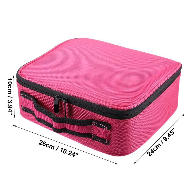 Unique Bargains Makeup Bag Organizer with Adjustable Removable Dividers for Cosmetics Makeup Brushes 1Pcs, 4 of 7