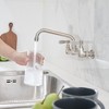 BWE Double Handles Wall Mount Modern Standard Kitchen Faucet With 8 Inch Swivel Spout 8" Center - 3 of 4