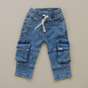 Kids Kaden Denim Cargo Jeans - Olive + Scout - 1 of 4