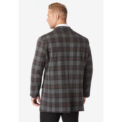KingSize Ponte Stretch Knit Blazer - 52, Black Plaid — фото 2