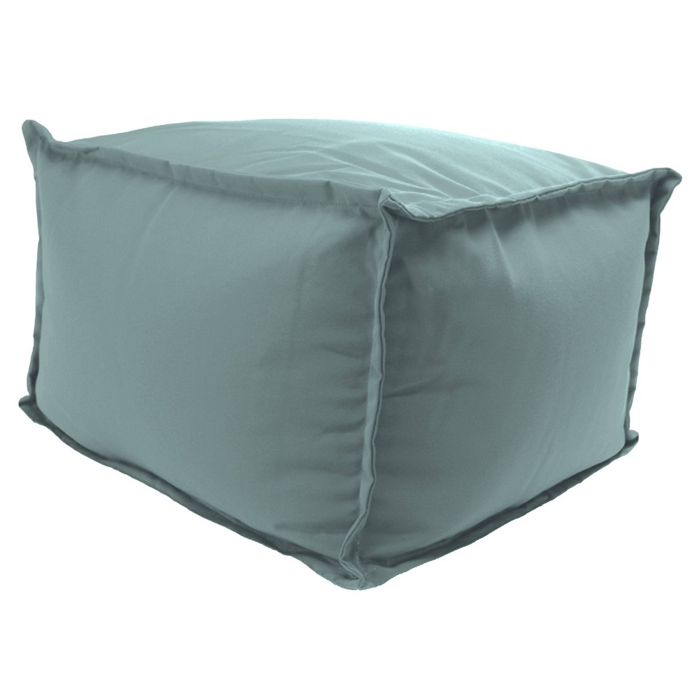 Photos - Garden Furniture 23" x 25" x 17" Outdoor Bean Filled Pouf/Ottoman In Sunbrella Cast Mist 