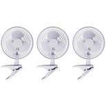 Hydrofarm ACFC6 Active Air 6-Inch Clip-On Desk, Office, Greenhouse, and Kitchen Hydroponics Grow Fans (3 Pack)