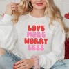 Simply Sage Market Women's Graphic Sweatshirt Love More Worry Less - 2 of 3