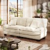 87" Corduroy Couch Loveseat with 2 Pillows, Sailboat-Shape Deep Seat Sofa for Living Room, Small Space, Office, Apartment-Morden Fort - image 2 of 4